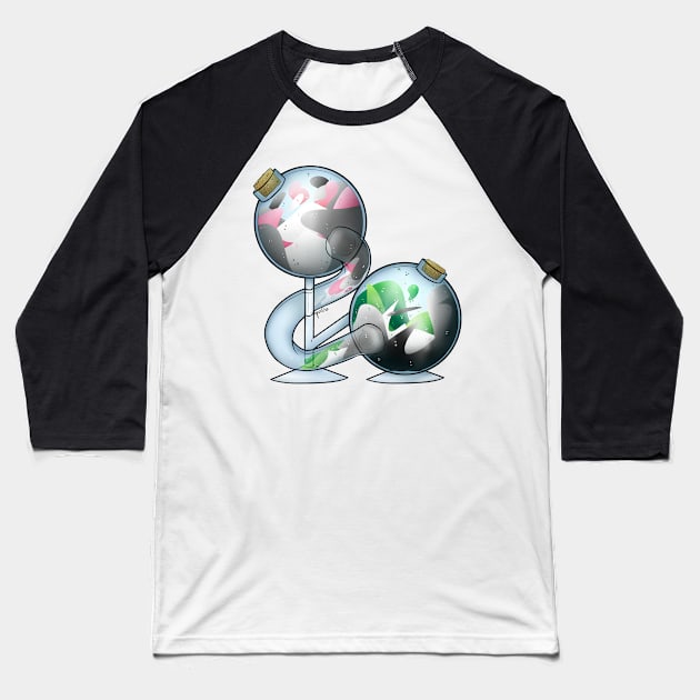 Demigirl And Aromantic Pride Potion Baseball T-Shirt by Qur0w